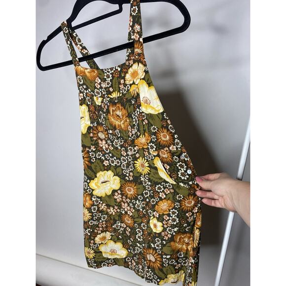 Spell & the Gypsy Collective Mustard Desert Daisy Pinafore Mini Dress Women's XS - Picture 4 of 11